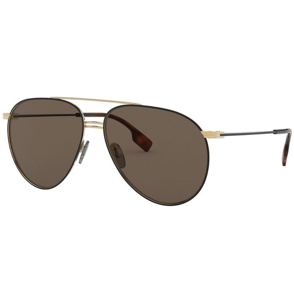 Burberry Tortoise Black Aviator 60mm Sunglasses